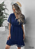 Aurora Boho Mini Dress Blue